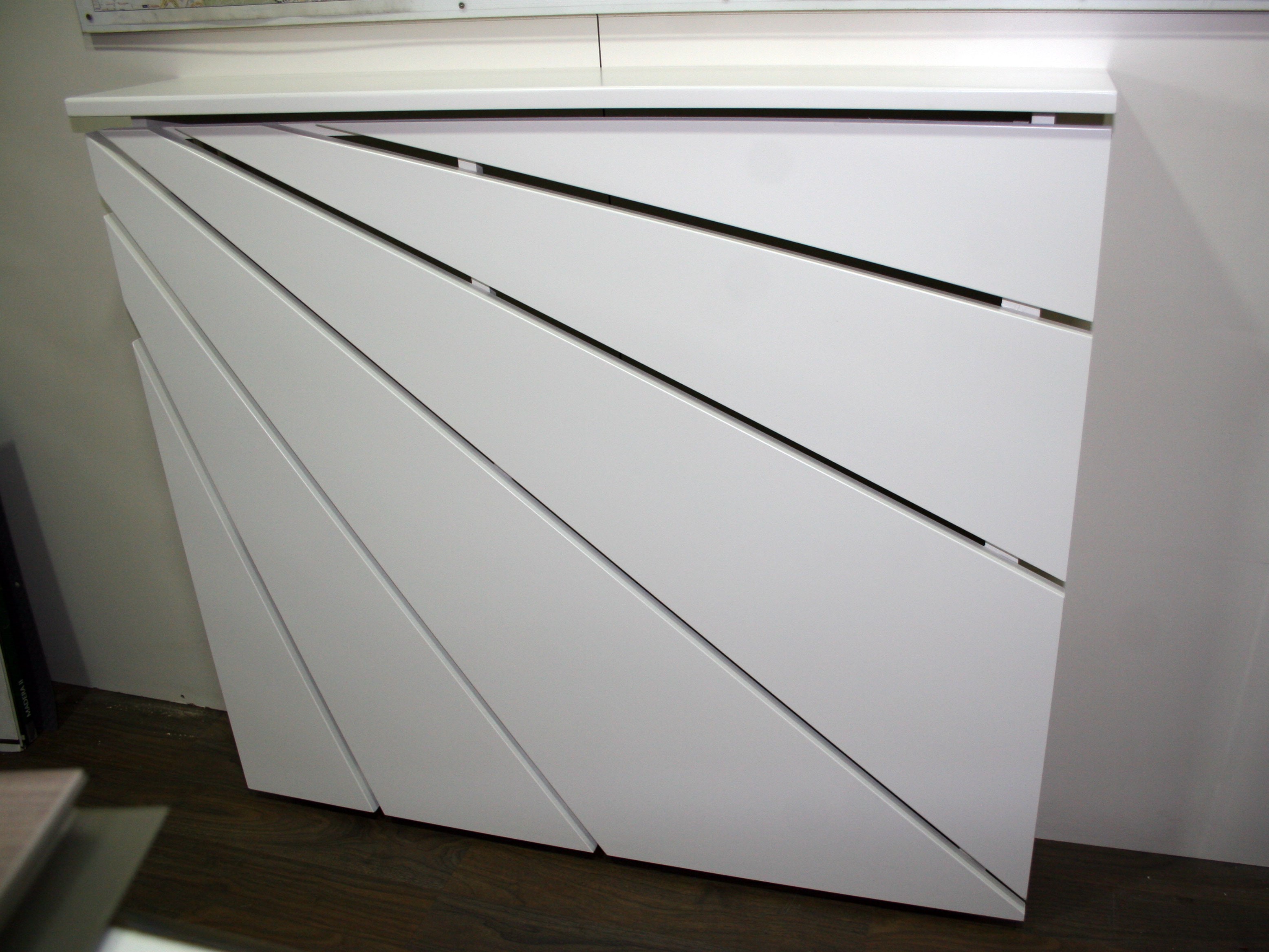 Fencer XXL cubreradiador de madera blanco 172 x 19 x 81,5 h